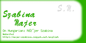 szabina majer business card